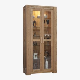 Trend Glass Display Cabinet in Solid Oak