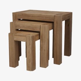 Trend Nest of Tables in Solid Oak