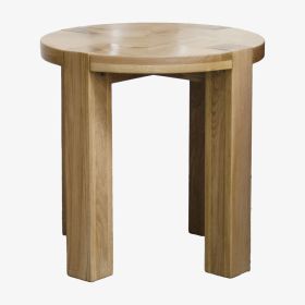 Trend Solid Oak Round Lamp Table