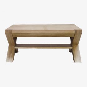 Trend Solid Oak X-Leg 3 x 2 Coffee Table