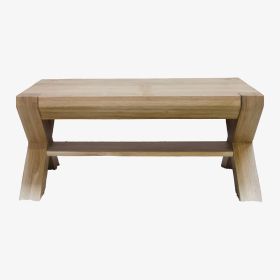 Trend Solid Oak X-Leg 3 x 2 Coffee Table