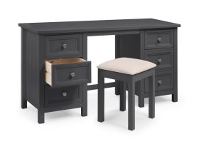 Julian Bowen Maine Dressing Table & Stool in Anthracite