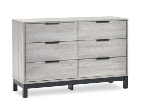 Julian Bowen Bali 6 Drawer Wide Chest in Grey Oak