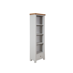 Boston French Grey Living Slim Contemporary Grey Bookcase