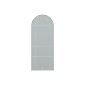 White Large Arched Window Mirror