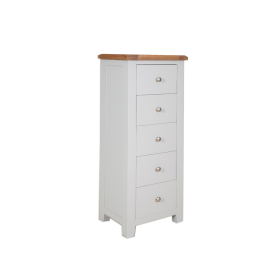 Boston French Grey Bedroom 5 Drawer Contemporary Grey Tallboy