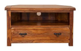 Kochi Corner TV Unit in Rosewood 