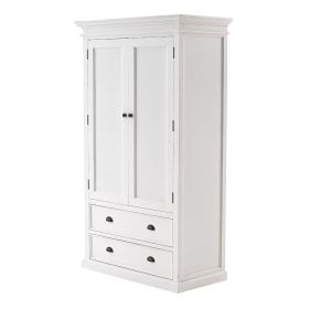 Halifax Coastal Wardrobe 2 Door 2 Drawers in Brilliant White