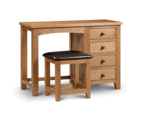 Julian Bowen Marlborough Single Pedestal Dressing Table in Oak