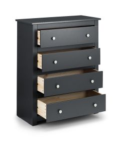 Julian Bowen Radley 4 Drawer Chest in Anthracite