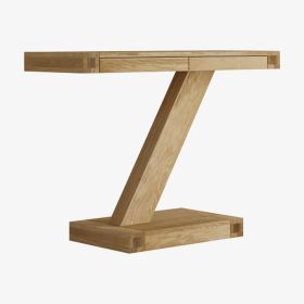 Z Modern Console Unit in Solid Oak