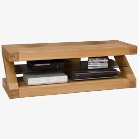 Z Plasma TV Unit in Solid Oak