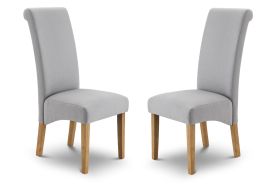 Julian Bowen Set Of 2 Rio Scrollback Fabric Chairs