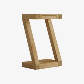 Z Small Console Table in Solid Oak
