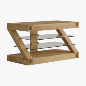 Z TV Unit in Solid Oak