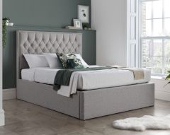 Wilson Grey Fabric Ottoman Bed - 5FT King Size