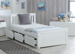 Amani Mission Storage Bed in White