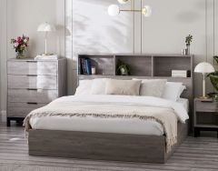 Julian Bowen Bali Ottoman Storage Bed in Grey Oak