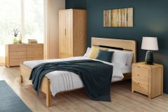 Julian Bowen Curve Bed in Solid Oak