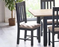 Julian Bowen Bordeaux Dark Grey Dining Chairs - Set of 2