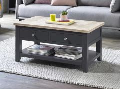 Julian Bowen Bordeaux Dark Grey Coffee Table 
