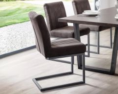 Julian Bowen Brooklyn Dining Chair in Charcoal Grey - Set of 2