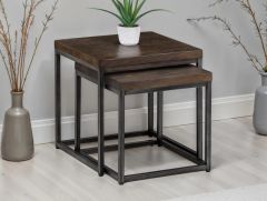 Julian Bowen Brooklyn Nesting Lamp Tables in Dark Oak