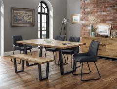 Julian Bowen 6 Seater Brooklyn Dining Table in Solid Oak