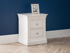 Julian Bowen Clermont 2 Drawer Bedside in Surf White