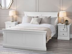 Julian Bowen Clermont Double Bed in Surf White