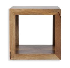 Varanasi 1 High Square Display Unit in Natural Wood