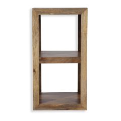 Varanasi 2 High Square Display Unit in Natural Wood