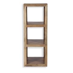 Varanasi 3 High Square Display Unit in Natural Wood