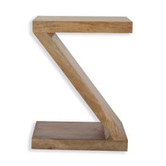 Varanasi Z Shaped Display Stand in Natural Wood
