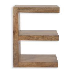 Varanasi E Shaped Display Stand in Natural Wood