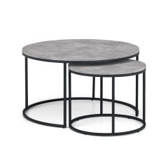 Julian Bowen Staten Concrete Round Nesting Coffee Table