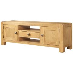 Avon Oak Large Tv Stand - Solid Oak