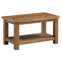 Harrogate Small Coffee Table With Shelf in Rustic Oak