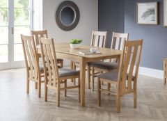 Julian Bowen Cotswold 6 Seater Extending Dining Table in Solid Oak