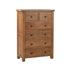 Harrogate 2+4 Chest in Rustic Oak