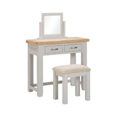 Berkshire Dressing Table in Moon Grey - Optional Mirror & Stool