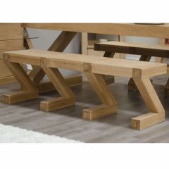 Z Large Bench in Solid Oak