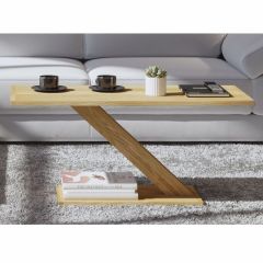 Z Modern Coffee Table in Solid Oak