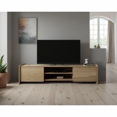 Kaia 2 Door TV Cabinet in Light Oak