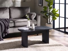 Julian Bowen Louis Fluted Compact Coffee Table in Black