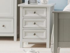 Julian Bowen Maine 3 Drawer Bedside - Dove Grey