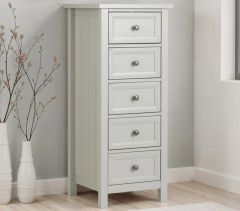 Julian Bowen Maine 5 Drawer Tall Chest - Dove Grey