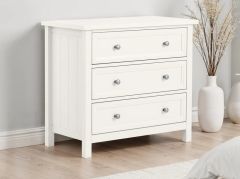 Julian Bowen Maine 3 Drawer Wide Chest - Surf White