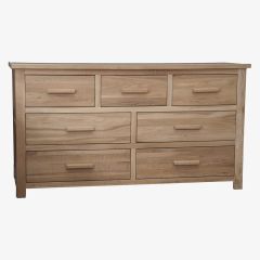 Opus 7 Drawer Wide Chest in Solid Oak