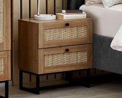 Julian Bowen Padstow 2 Drawer Bedside in Oak